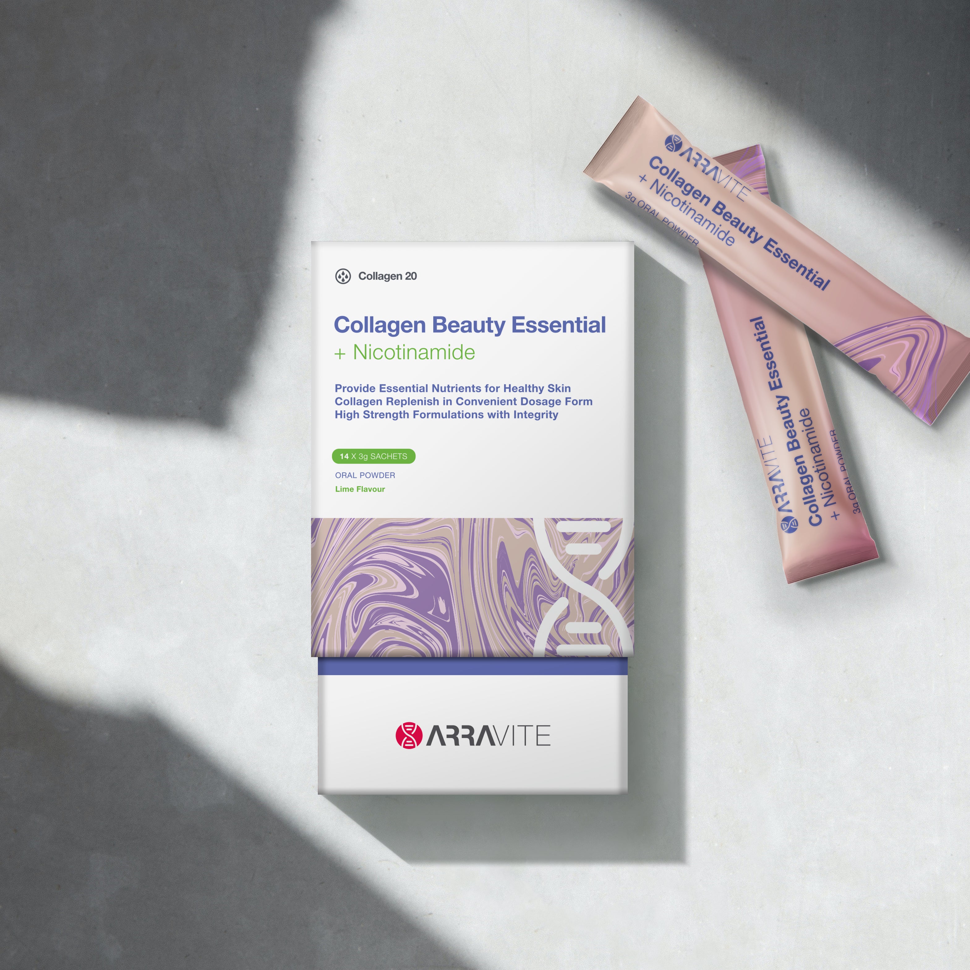 Collagen Beauty Essential + Vitamin B3 for Skin (Lime Flavour)