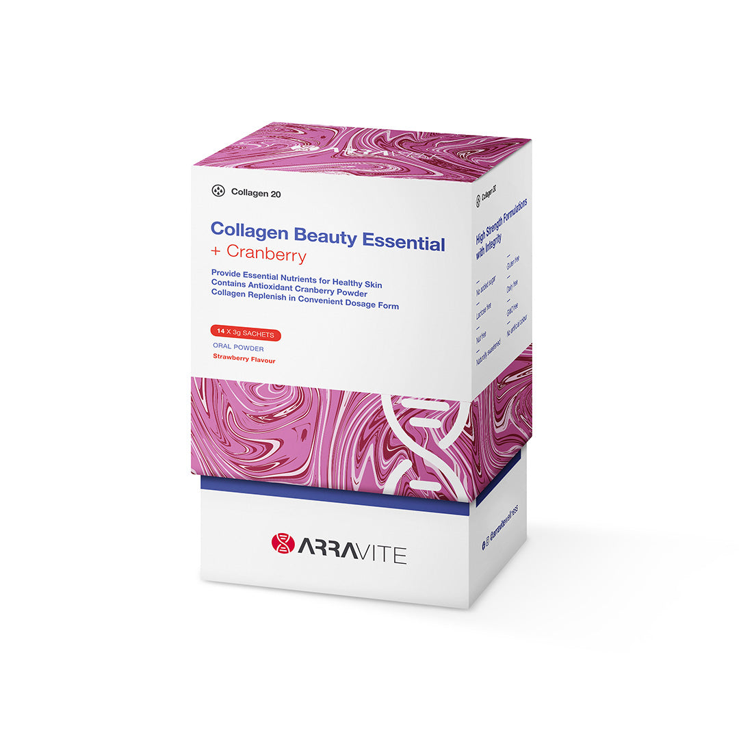 Collagen Beauty Essential + Cranberry (Strawberry Flavour)